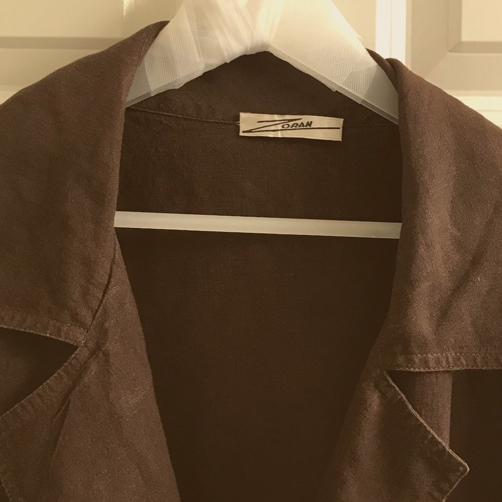 Brown Buttonless Smock WOMEN'S SIZE L by Zoran